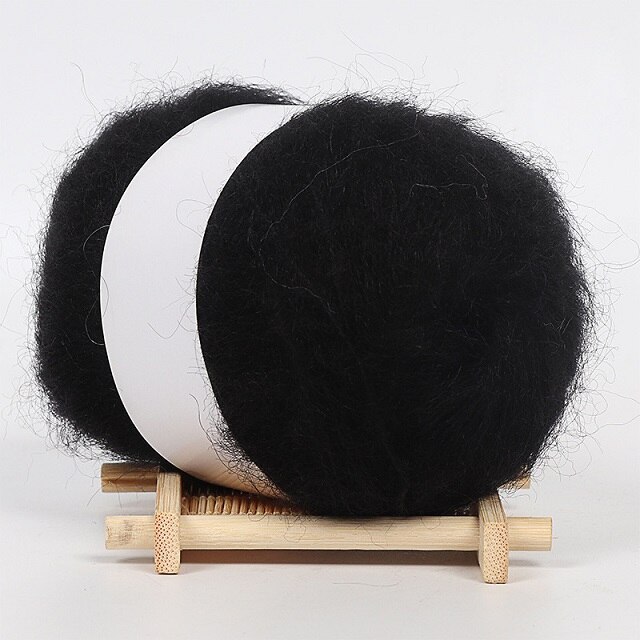 25G Zachte Dunne Mohair Garen Voor Breien Trui Fijne Pluche Wol Haak Garen Hand Geweven Garen Fiber Licht effen Kleur: 12