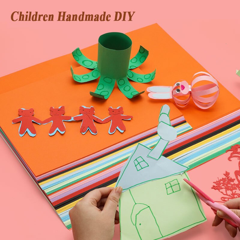 Papel Kraft colorido A3 A4 de 180g, manualidades, fabricación de tarjetas artesanales, papel de copia de , cartón grueso