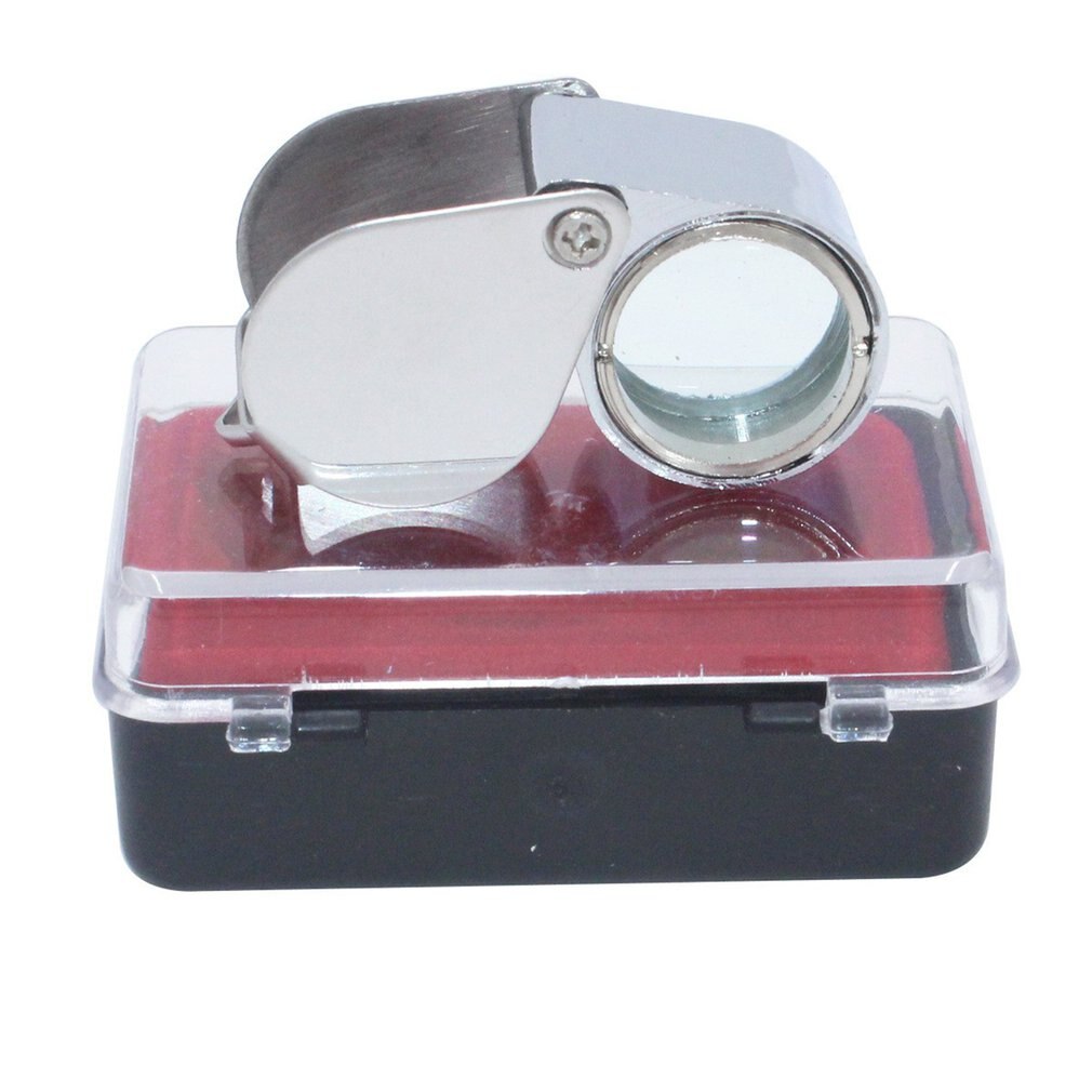 Pocket Vergrootglas Voor Metalen Sieraden Zilveren Sieraden Draagbare Pocket Microscoop Opvouwbaar Juweliers