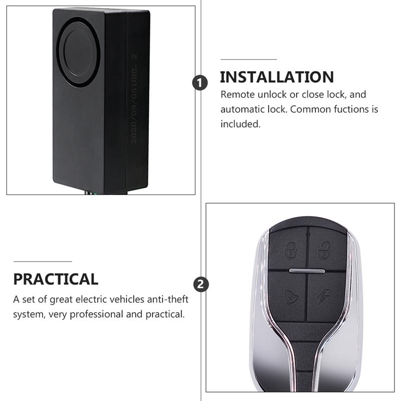1 Set Electric Car Keyless Entry System Electric Door Lock Wireless Remote Alarm