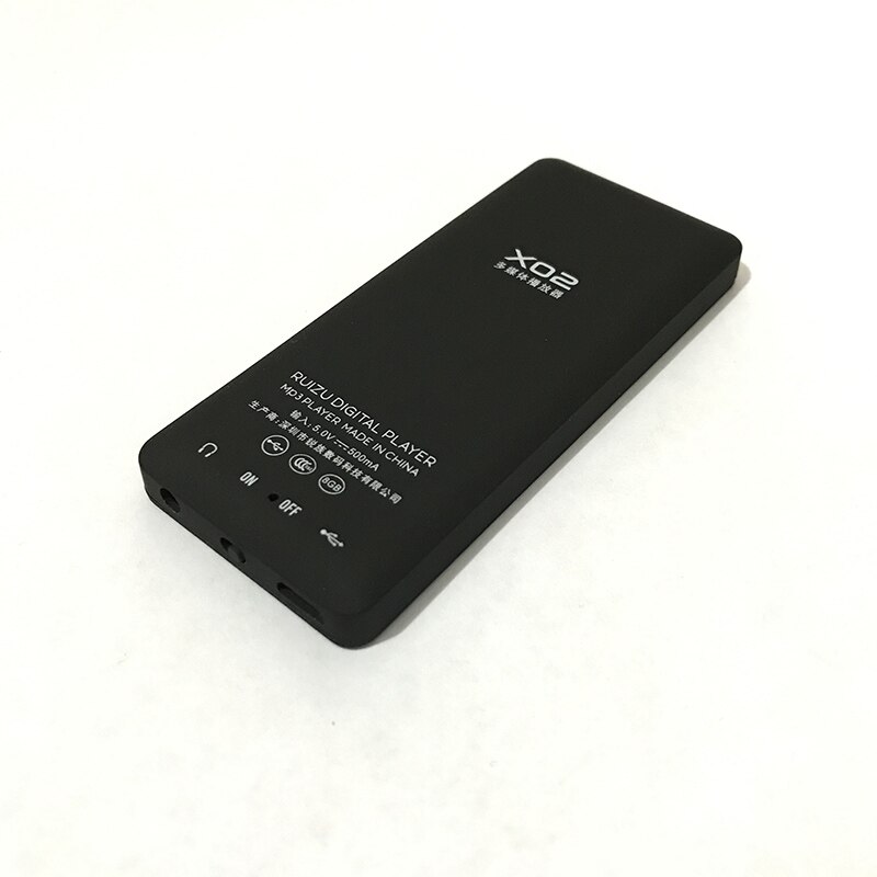 Original RUIZU X02 MP3 Player With 1.8 Inch Screen Can Play 80 hours With FM,E-Book,Clock,Voice Recorder