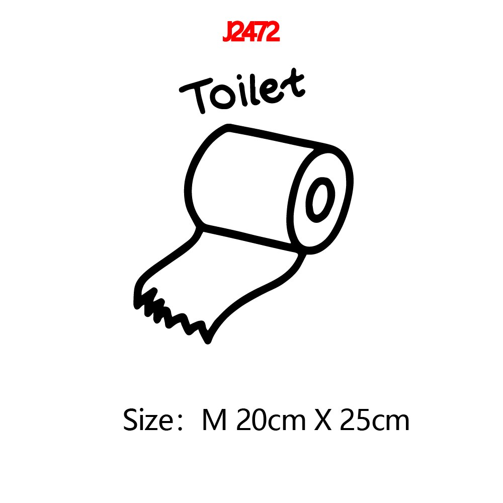 Modern Toilet Home Decor Wall Stickers For Toliet Rooms Shower Room Diy Home Decoration Wall Art Decal Decoration Sticker: J2472