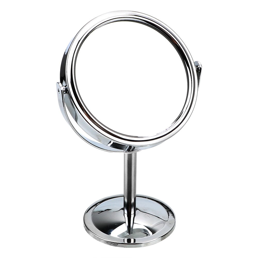 Mini Draagbare Dubbelzijdig Clear Make-Up Spiegel Vergrootglas 360 Rotatie Draaibare 1:2 Vergroten Hd Cosmetische Spiegel Ronde Vorm