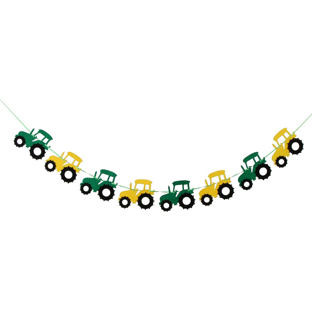 Tractor Garland Banner Tractor/Farm Kids Birthday Party Supplies