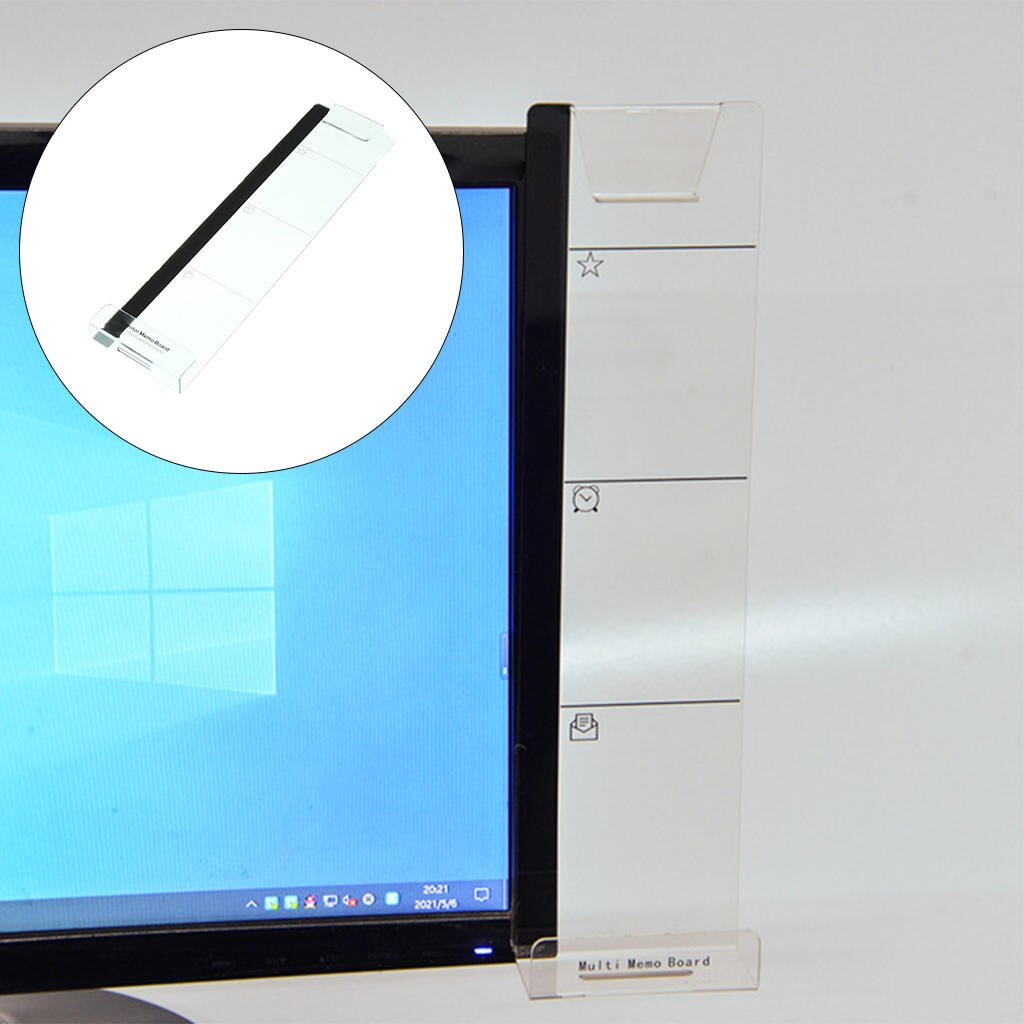 Clear Computer Monitor Memo Board Sticky Notes Holder Monitor Message Board Message Memo Holder