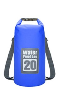 5L 10L 15L 20L Outdoor Waterproof Dry Bag Backpack Sack Storage Trekking Rafting Sports Kayaking Canoe Swimming Bag Travel Kits: Blue 20L