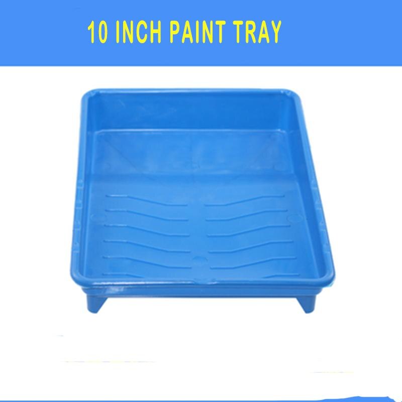 3 pçs rolos de pintura bandeja 10 Polegada pincéis de pintura conjunto de rolos de espuma de tinta artesanal lã de água uso doméstico parede decorativa diy ferramentas: 1pcs tray