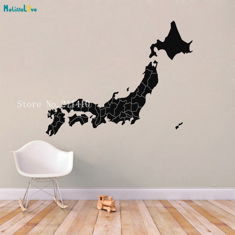 Japan Regio 'S Land Kaart Muursticker Rest van de Wereld Thuis Decoratie Woonkamer Verwijderbare Nursery Art Muurschilderingen YT724