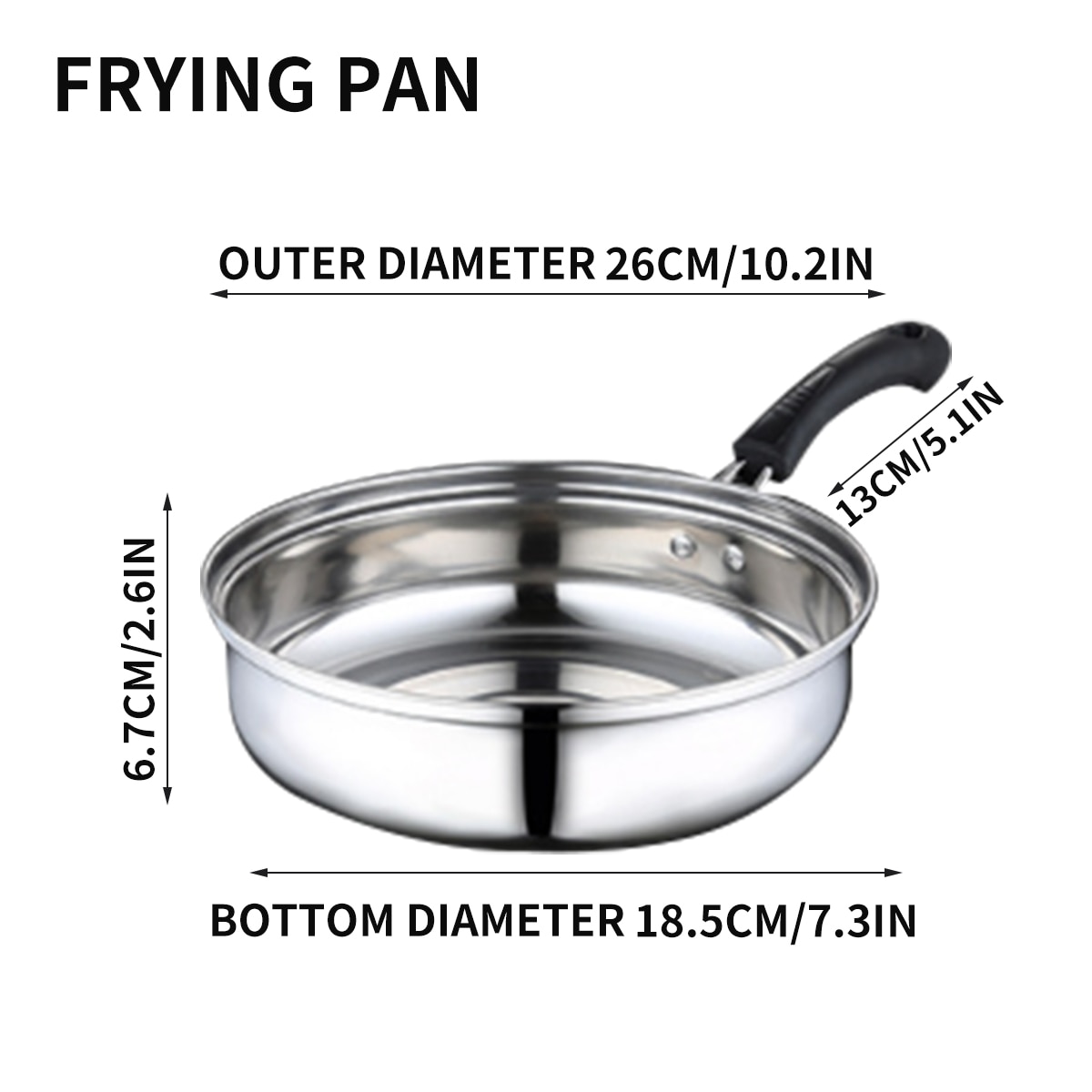 3pcs/set Stainless Steel pot Non-stick Soup Pot Frying Pan Milk Pot Thicken Saucepan With Glass Lid Induction Cooker Gas Stove