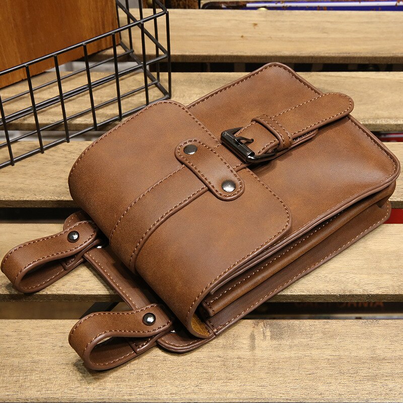 Multi-functional Single-shoulder Small-pocket Change Mobile Phone Bag for Men's Single-shoulder Small-bag for Men and Women