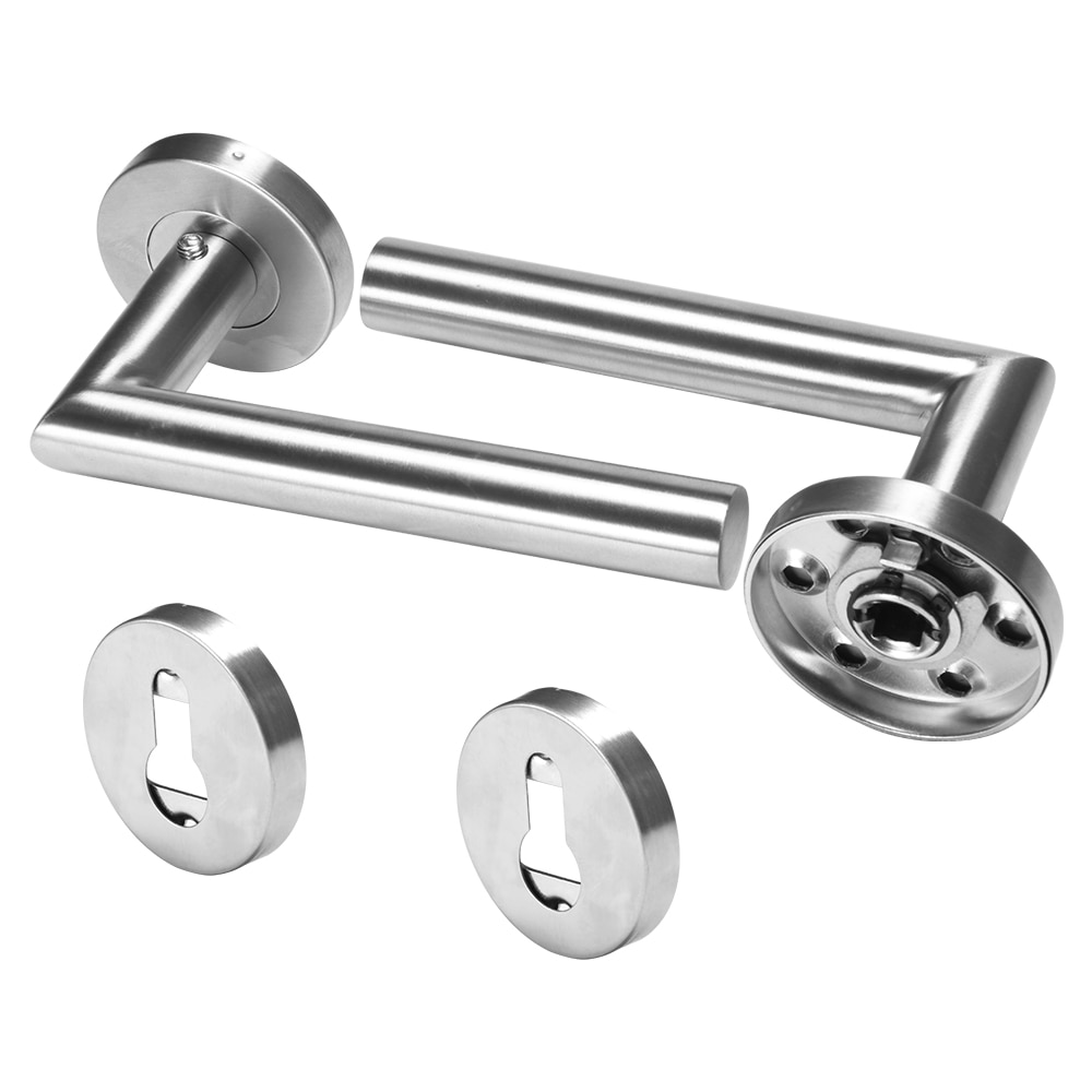 Håndtag dør sæt rustfrit stål skydedøre indvendige dørhåndtag dør indgang port håndtag knop justerbar lås sikkerheds hardware
