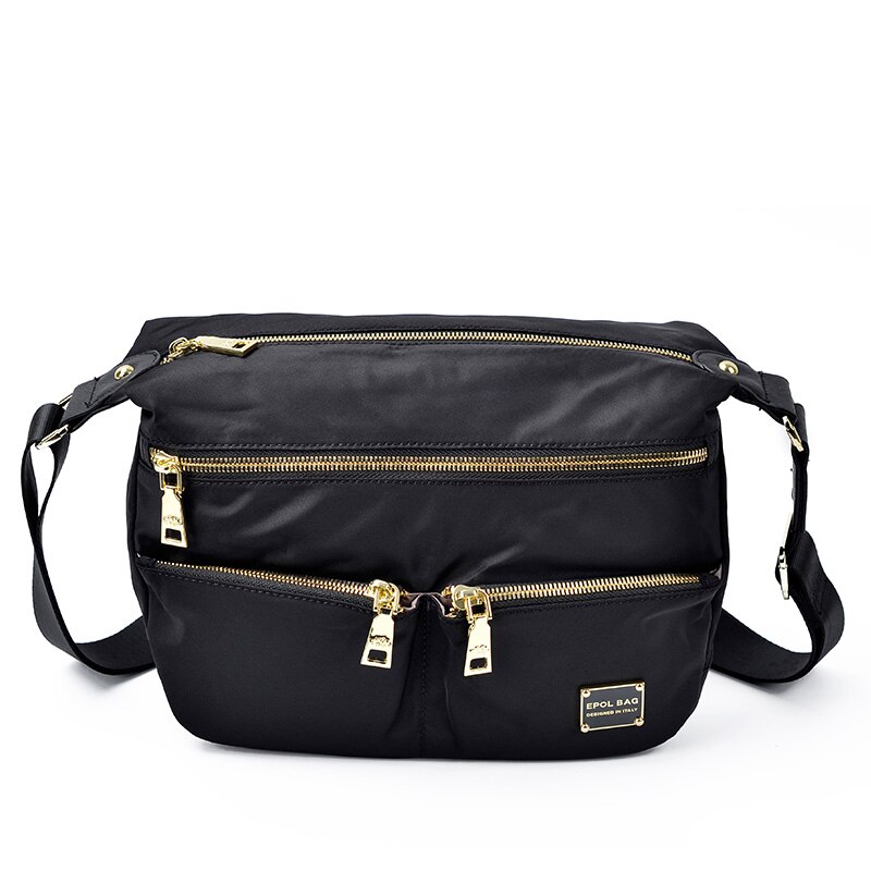 EPOL BORSA Donne di Lusso Messenger Bag Oxford Sacchetto di Spalla Delle Signore Bolsa Feminina Borsa Da Viaggio Impermeabile Sacchetto Crossbody delle Donne: Black