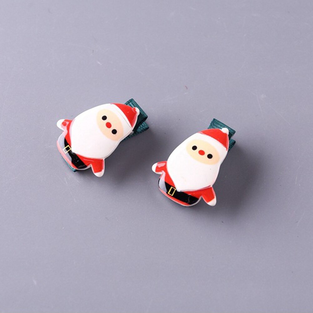 Épingles à cheveux de noël pour femmes et filles, adorables accessoires pour cheveux, bandeaux de dessins animés, pour enfants, breloques, bijoux: 10