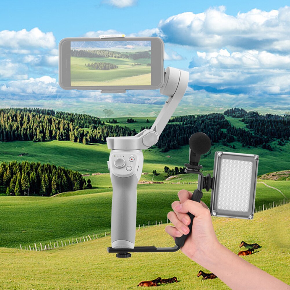 Gimbal Verlängerung Stange Halterung Stativ Professionelle Zubehör L-typ Handheld Stabilisator einstellen Metall Tragbare Für Osmo Handy, Mobiltelefon 4