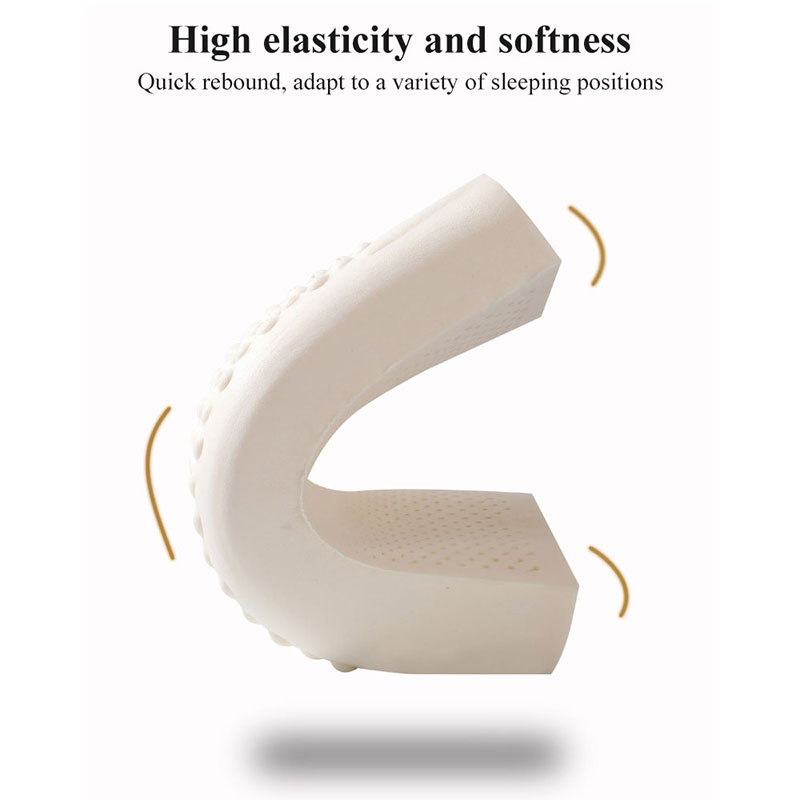 Oreiller orthopédique en pur latex naturel,literie de Thaïlande, soin correcteur pour le cou durant le sommeil, protection des vertèbres cervicales, santé du cou