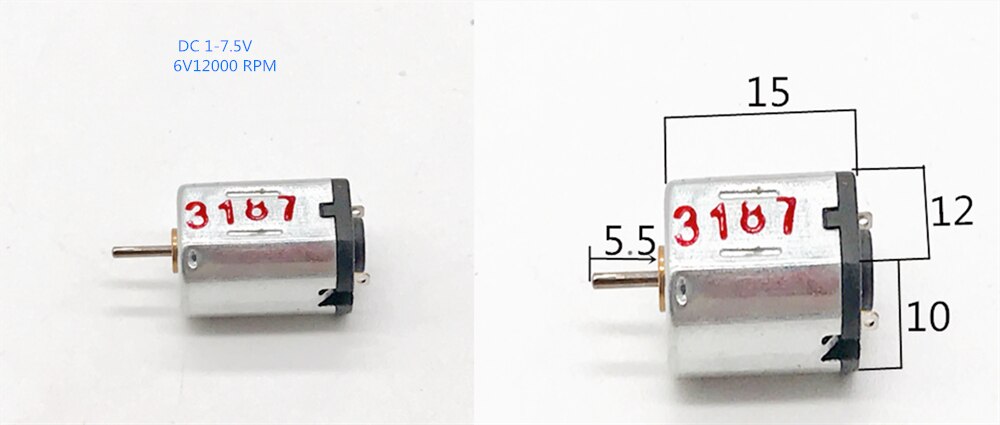 Mini Dc Snelheid 3V 1V 6V 7.5V Motor FF-N20 Diy Cw Ccw Speelgoed Auto Tandenborstel Vingerafdruk codeslot Usb Ventilator Delen