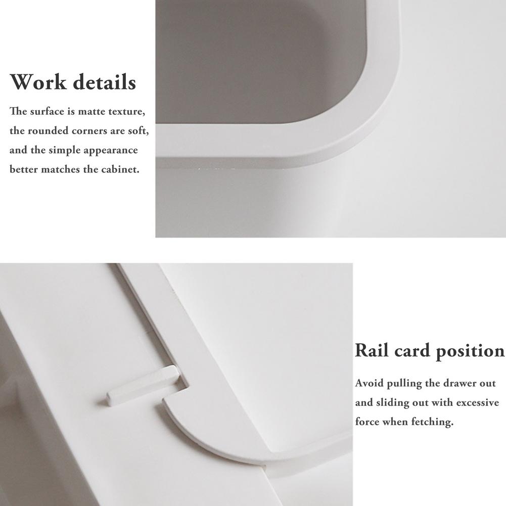 High Capacity Frosted Cabinet Storage Box Wall-mounted Container No Need Perforate For Kitchen Cabinet Bathroom