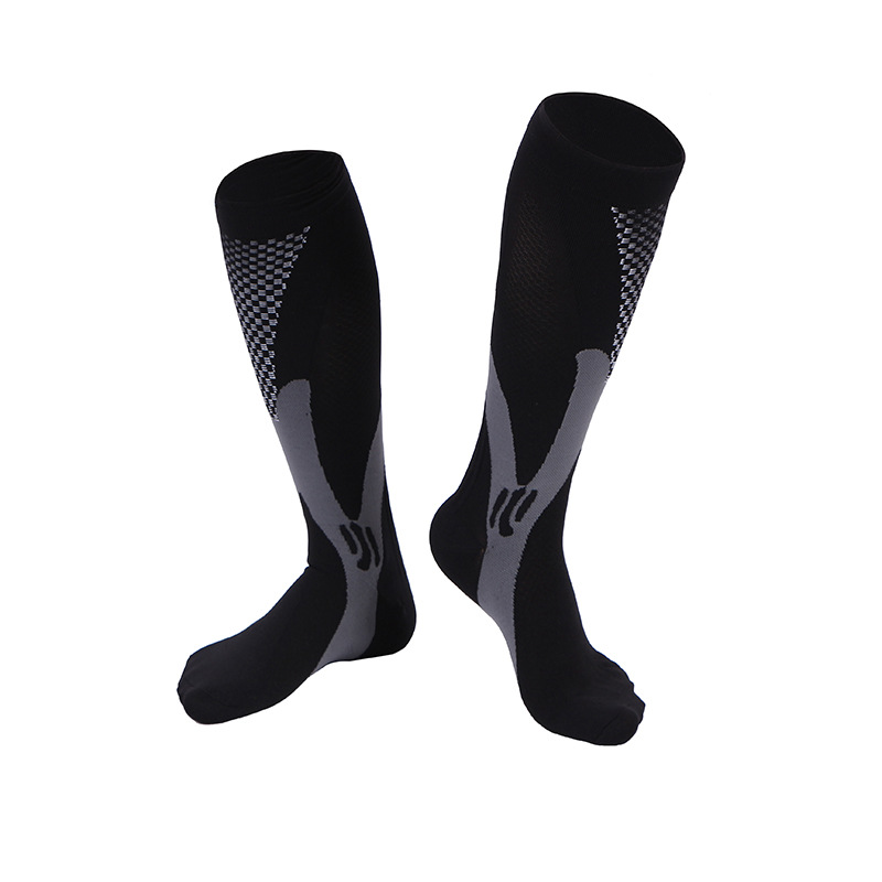 SUPER ELITE Compression Socks Knee High Compression Varixes Stockings For Anti Fatigue Pain Men Women S M L Fit For EU 36-48: Black / L/XL