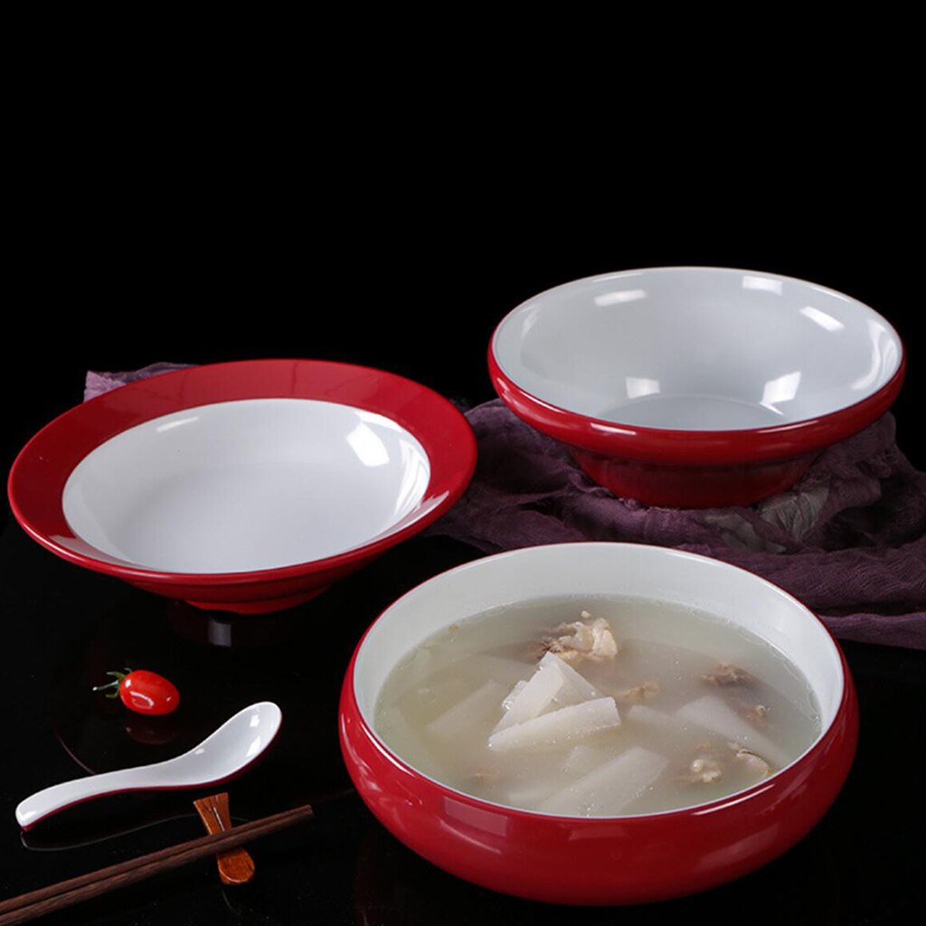 Chinese stijl 4-10 inch melamine soeplepelkom servies keuken saladeborden noedelrijst container voor thuisrestaurant