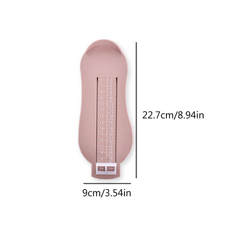 Baby fod lineal måleapparat plastik 3 farver baby spædbarn fod lineal børn fodlængde lommeregner spædbarn sko fittings