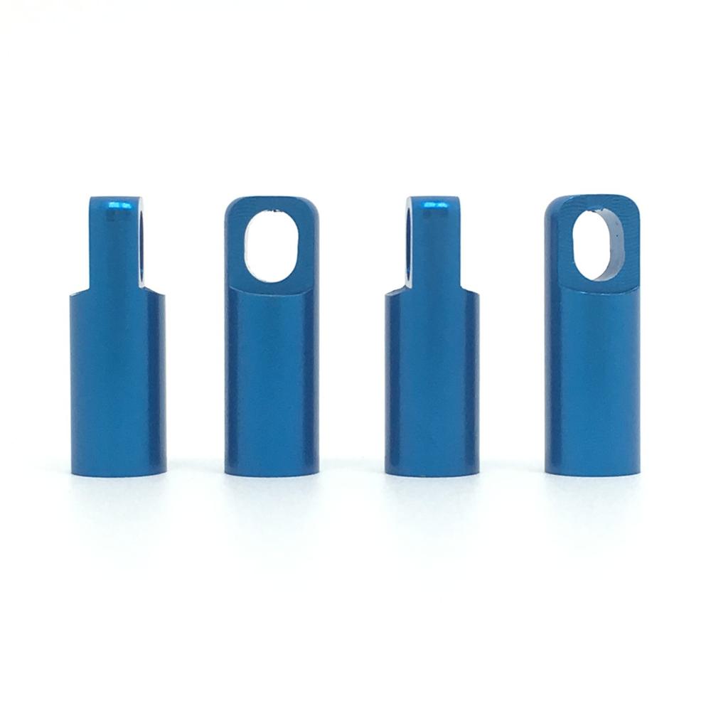 Aluminiumlegering Ventieldopje met Ventiel Removal Tool Functie voor Presta Ventielen 4 stuks: Blue x 4pcs