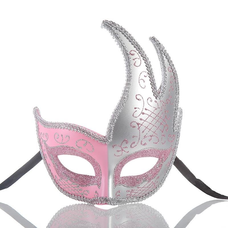 1pcs Party Masks For Adults Venice Masks Masquerade Mask For Carnival Masquerade Half Face Ball Party Masks Party Supplies: pink
