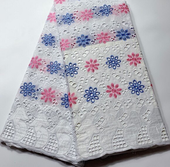 5 yard Swiss lace fabric  latest with stock embroidery African cotton fabrics Swiss voile lace popular Dubai style YSH065: AS PIC6