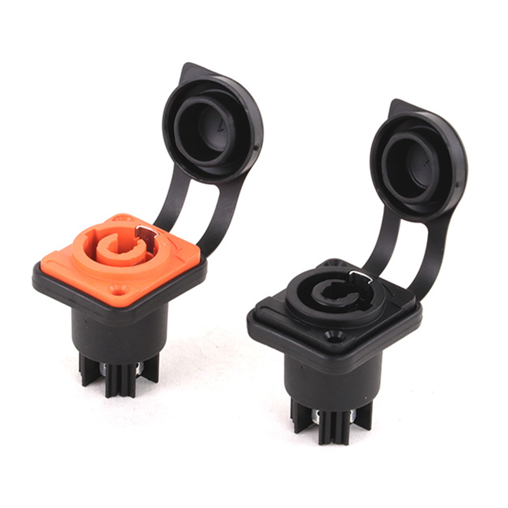 2pcs 3Pins IP65 Waterproof Locking Powercon Connector 20A 250V Power Male Plug or Female Chassis Socket Connector