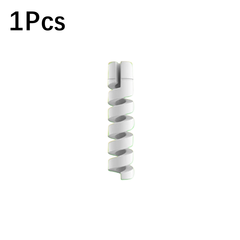 Protector de Cable Universal de silicona para Cable de datos, enrollador en espiral, organizador de Cable, cubierta para iPhone, envoltura de Cable de cargador USB, 1/12 Uds.: Rojo