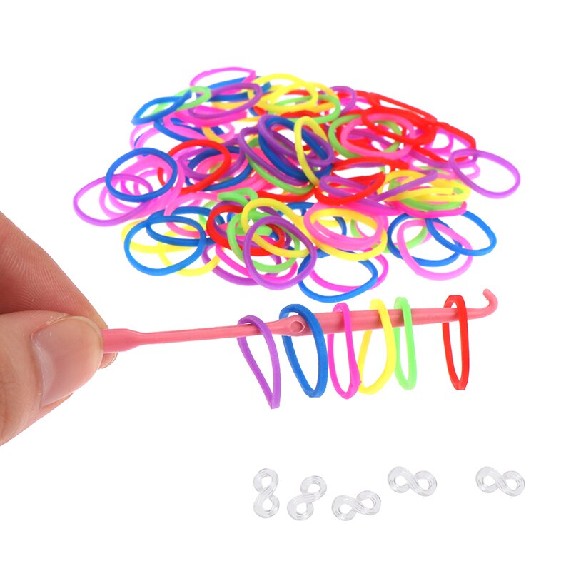 120/600Pcs/Box Rubber Loom Bands Girl Elastic Band for DIY Weaving Lacing Bracelet Set: 120 pcs