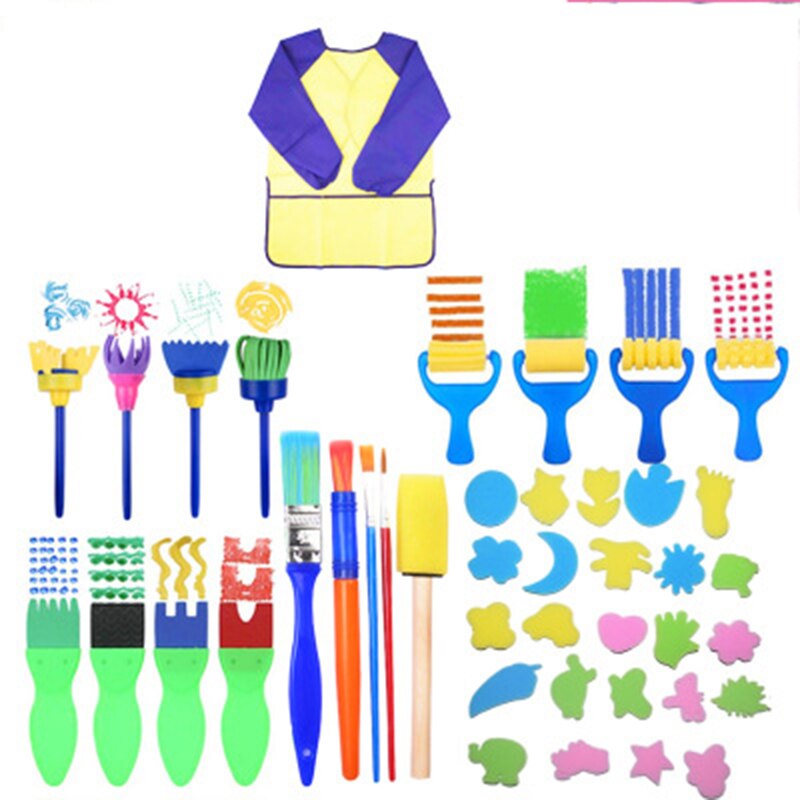 Cały zestaw pędzelków robić gąbek dla dzieci pędzel robić malowania dzieci graffiti dla dzieci zabawki edukacyjne malowanie zabawek