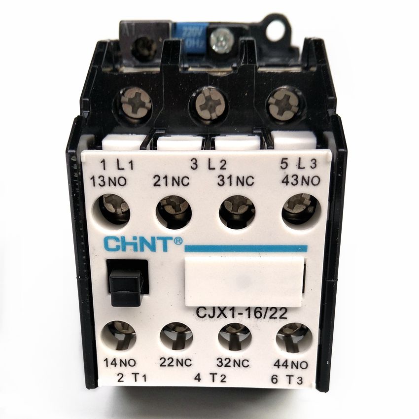 Contacteur AC CJX1-16A – Bobine 380V/50Hz 460V/60Hz – 2NO 2NC – Pour Circuits Chauffage Et Machines Industrielles