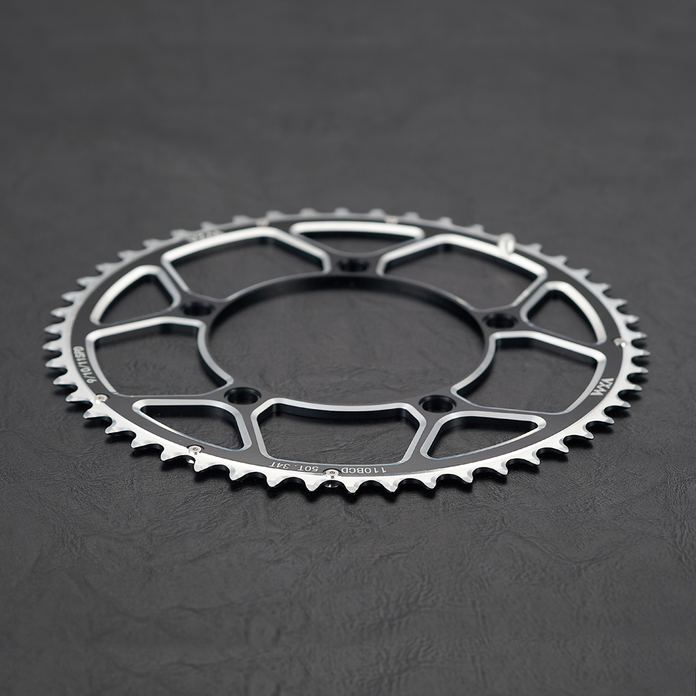 VXM-plato doble para bicicleta 110BCD 34T 50T 36T 52T 39T 53T, juego de bielas para bicicleta de carretera, disco de conducción, rueda dentada de aluminio, disco plegable para bicicleta