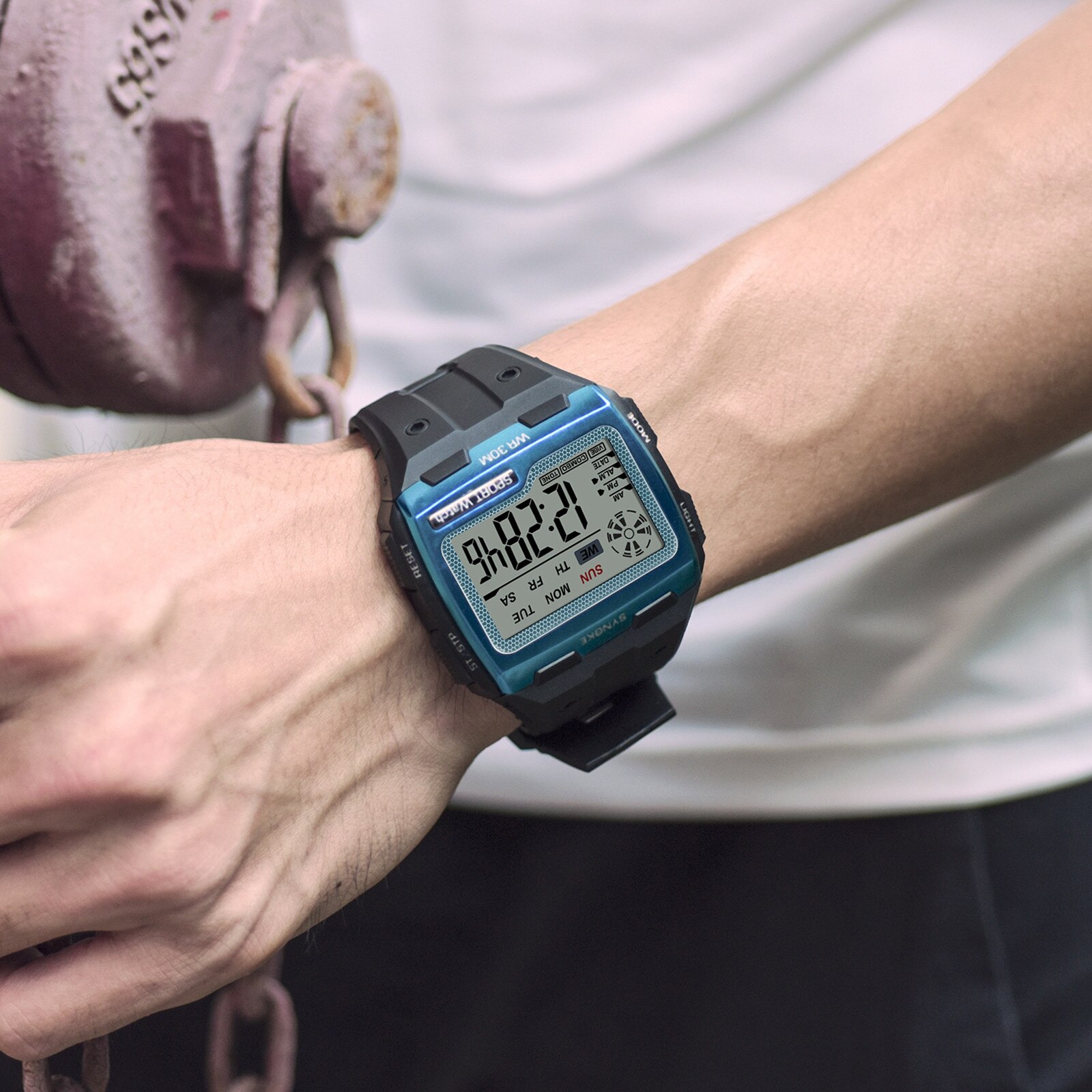 Mannen Outdoor Horloges Sport Horloge Wekker Chronograaf 30M Waterdicht Horloge Man Digitale Horloges
