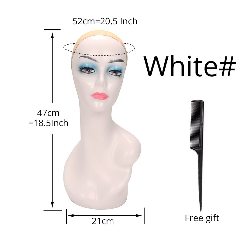 Plussign Schaufensterpuppen Schmuck Stehen Mannequin Kopf Für Perücke Machen Männchen Modell, Der Styling Praxis Friseur Hütte: Weiß