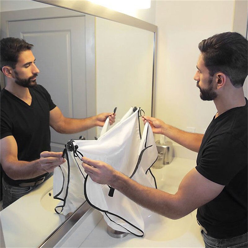 1 pçs masculino avental barba homem avental de corte de cabelo à prova dwaterproof água floral pano protetor limpeza doméstica acessórios do banheiro