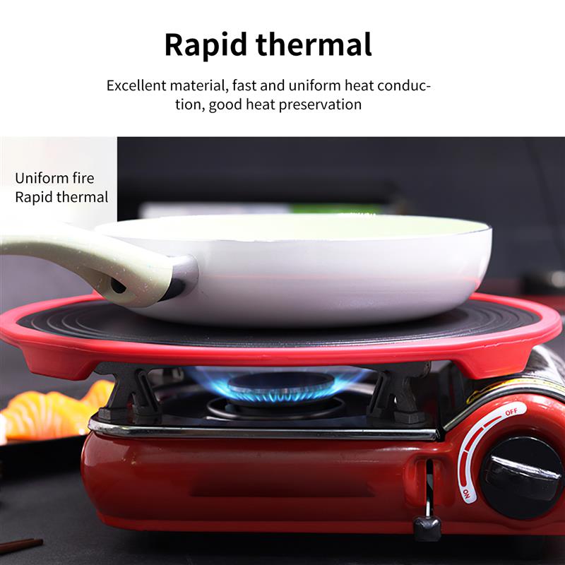 2 tamaños de silicona Cocina de Inducción Protector redonda almohadilla con aislamiento térmico de la cocina de protección de aislamiento de calor negro olla Pan