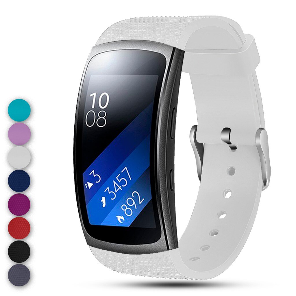 Eieuuk Zachte Siliconen Polsband Bandjes Sport Band Armband Voor Samsung Gear Fit 2 Pro En Fit 2 SM-R360 Smartwatch: WHITE