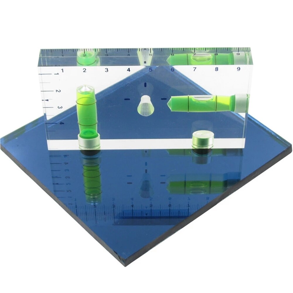 High Transparent magnetic Level Bubble Mini Spirit level with Three strong magnetic magnets