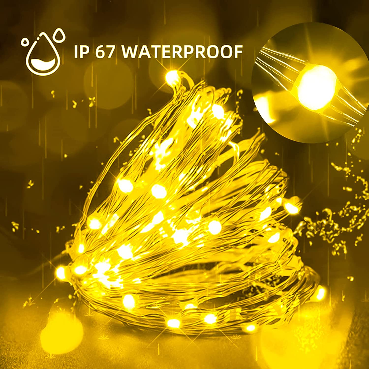 2-10M LED Lighting Strings USB Battery Copper Wire String Lights Outdoor Waterproof Fairy Light For Christmas Party Decor Lamps