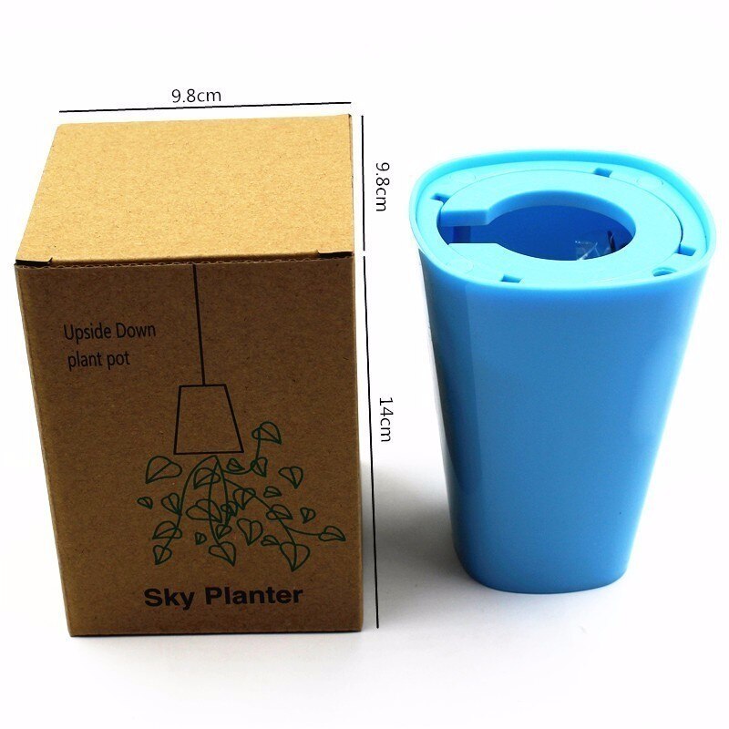 Plant Opknoping Omgekeerde Sky Bloempot Automatisch Sproeisysteem Opknoping Ondersteboven Plastic Familie Tuin Kleine Bloempot