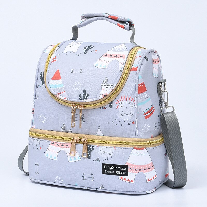 Mochila para pañales, mochila Separable de doble uso, bolso para madres dulces, refrigeración de leche materna, multifuncional,: Gray Snowman