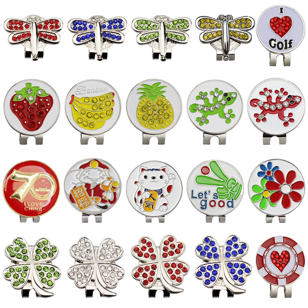 1 Stck Golf Hütte Clip Golf Ball markieren Magnetische Adsorption Golf Marker Golf Zubehör Schmetterling Libelle EINE Vielzahl Von Stilen