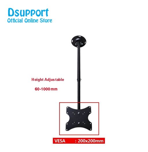 Full Rotating Adjustable 13"-37" Ceiling TV Mount Bracket LED LCD Monitor Holder