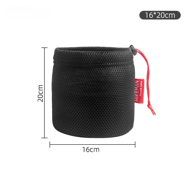 draussen Camping Topf Aufbewahrung tasche tragbare Picknick Kochgeschirr Aufbewahrung tasche Sandwich Gittergewebe Kordel zug Tasche draussen Herde Zubehör: Weiß