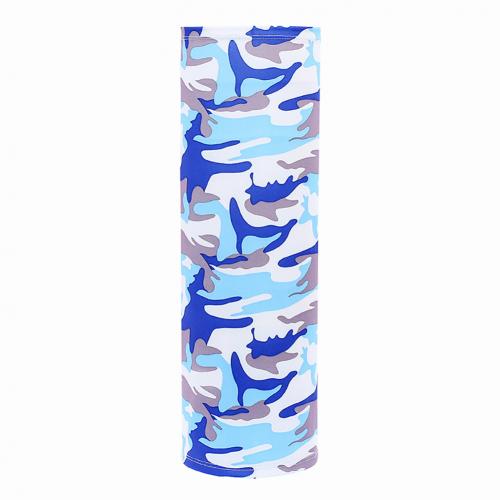 Unisex bloemenprint hoofdband zonbescherming stofdicht fiets nekwarmer sjaal fiets nekwarmer sjaal fiets nekwarmer s: Hemelsblauw