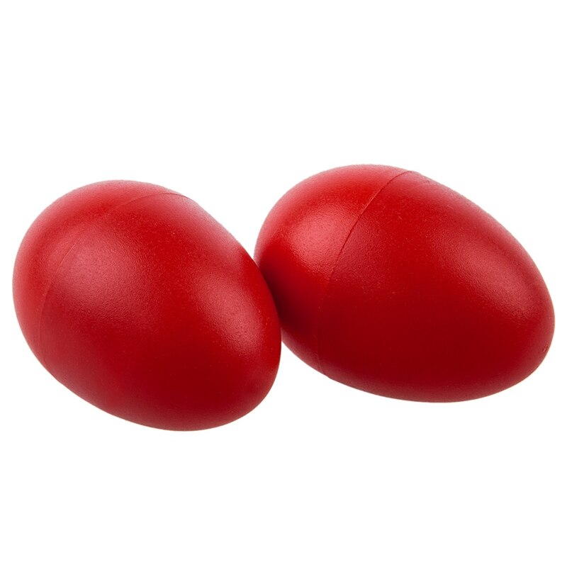 2 par plastisk percussion musikalsk æg maracas shakers rød & blå