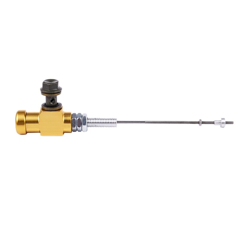 2 stk motorcykel hydraulisk kobling hovedcylinderstangbremsepumpe  m10 x 1.25mm aluminium - guld og sølv