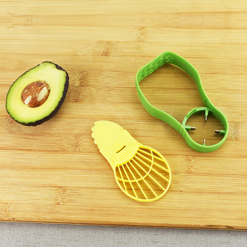 3 stks/set Multifunctionele Keuken Avocado slicer tool set Avocado corer crusher Avocado verse Opslag case