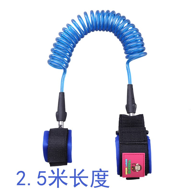 Cortar los niños caminando ala mano cuerda bebé bebés niños Anti-perdido pulsera mochila Anti-pérdida con cuerda: Blue 2 5 M